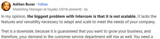 Intercom is not scalable