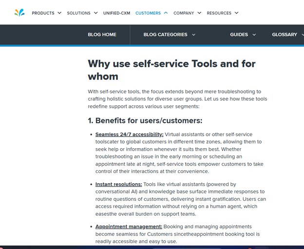 why use self-service tools